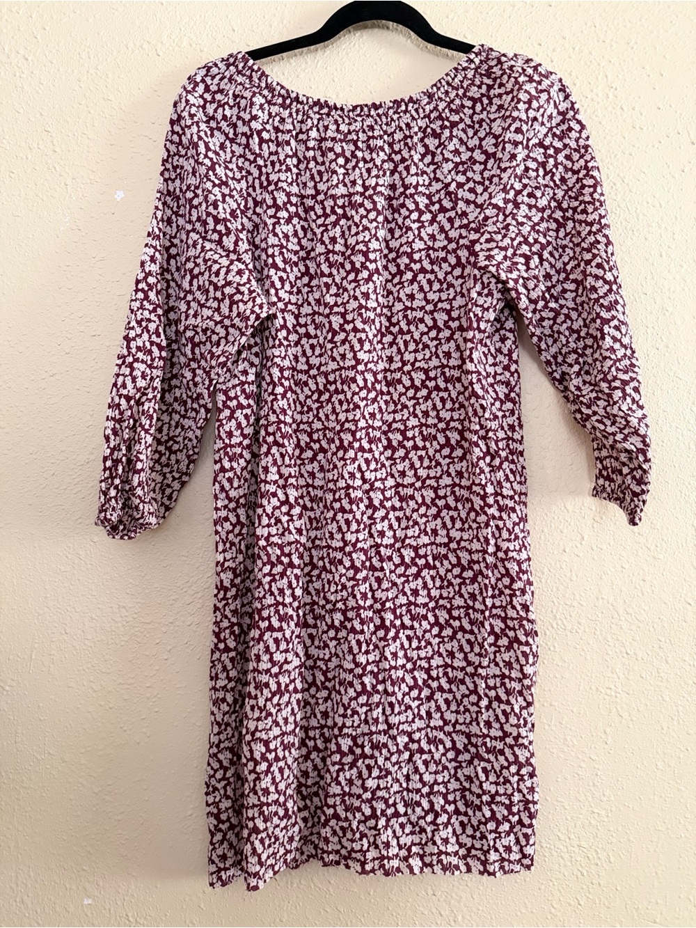 The Great | Derby Dress in Maroon Shadow Floral - Size 0 (XS) (0-2) - Picture 5 of 6